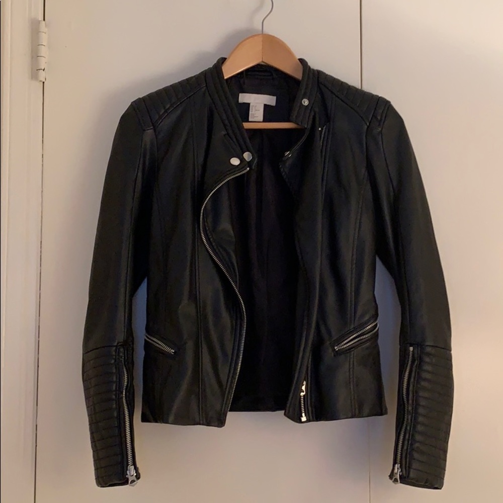 Faux Leather Moto Jacket